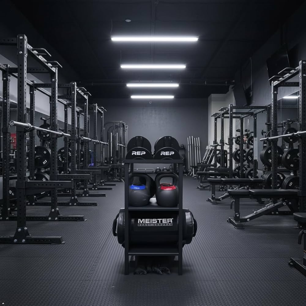 Commercial Heavy Duty Adjustable Dumbbell Stand & Kettlebell Stand, Adjustable Dumbbell Weight Rack, Kettlebell Storage Rack, Weight Rack for Garage/Home Gym/Commercial with Non-Slip Base, Anti-Tip Safety & Space-Saving Design, Weight Capacity: 500-800 lbs