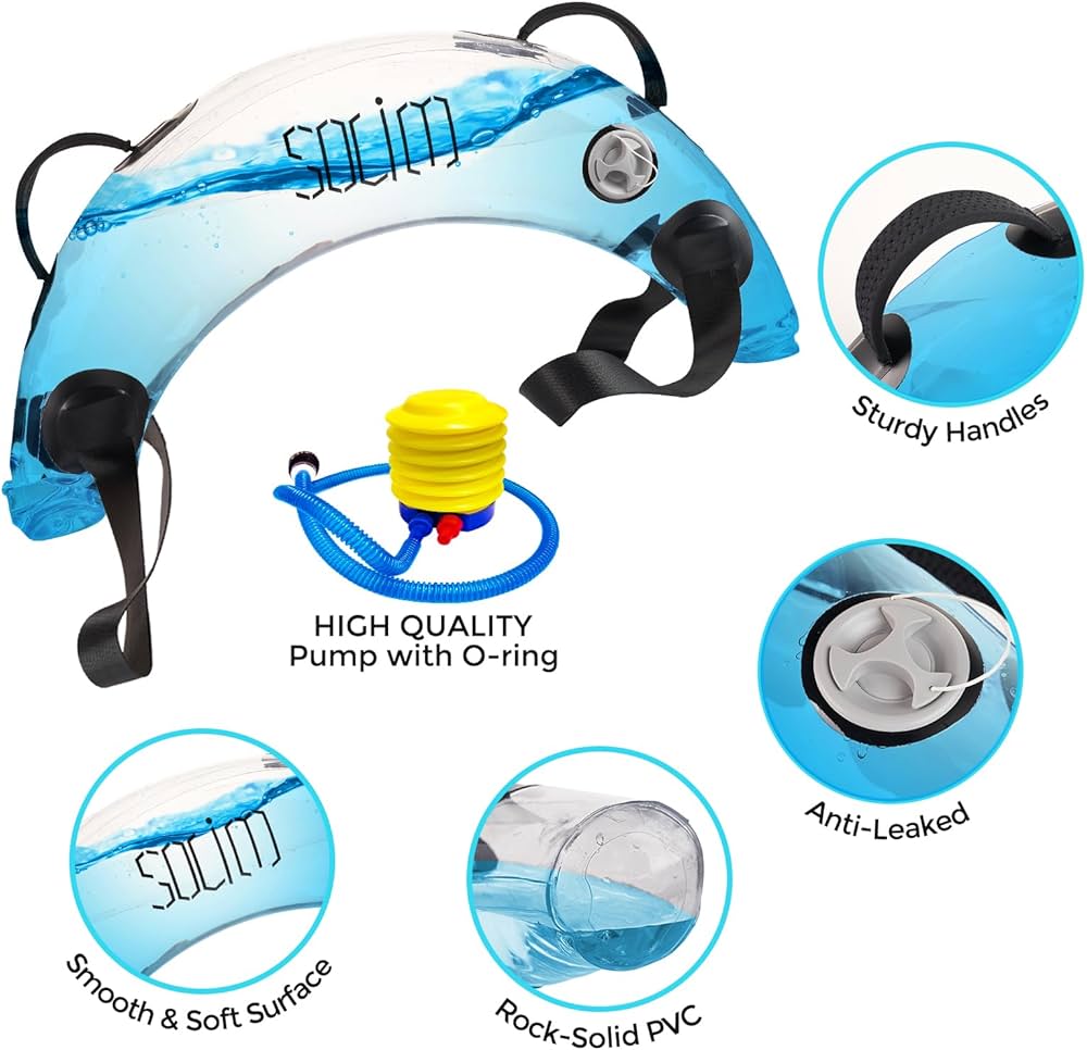 Water Weights Aqua Bag, Workout Sandbag Alternative Strength Training Sand Bag Portable Stability Fitness Equipment – Ultimate Core and Balance Training for Home Gym