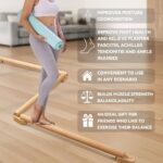 8 FT Adjustable Beech Wood Balance Beam for Indoor and Outdoor UseImprove Balance,Flexibility, Ankle Foot Strength for All Ages Physical Therapy for Plantar Fasciitis Relief