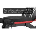 FLYBIRD Foldable Weight Bench with Resistance Bands, 8 Backrests Fast Adjustable FID for Home Gym Full Body Workout, Easy to Storage for Small Apartment