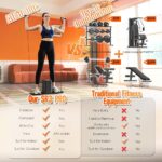 SR3 PRO Smart Home Gym Equipment ，Max 130lbs Resistance Portable Full Body Workout Cable Machine with Ambient Light,at Home Gym | All in One Gym for Travel | Foldable Gym & Home Exercise Equipment