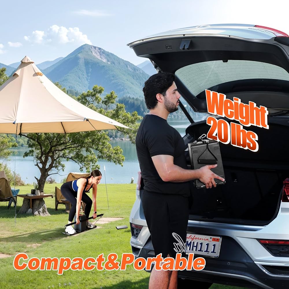 SR3 PRO Smart Home Gym Equipment ，Max 130lbs Resistance Portable Full Body Workout Cable Machine with Ambient Light,at Home Gym | All in One Gym for Travel | Foldable Gym & Home Exercise Equipment