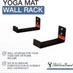 StoreYourBoard Yoga Mat Storage Rack – Yoga Mat Holder Wall Mount for Foam Rollers, Resistance Bands, Fitness Accessories, Home Gym Organizer, Holds Up to 30 lbs