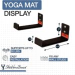 StoreYourBoard Yoga Mat Storage Rack – Yoga Mat Holder Wall Mount for Foam Rollers, Resistance Bands, Fitness Accessories, Home Gym Organizer, Holds Up to 30 lbs