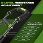 Twister Arm Trainer for Men, Chest Workout Equipment 5-Level Adjustable (40-130lb) with Ergonomic 27° Targets Biceps/Clip/Thigh, Portable Exerciser for Home Gym Travel Fitness