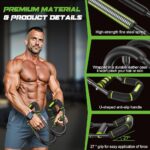 Twister Arm Trainer for Men, Chest Workout Equipment 5-Level Adjustable (40-130lb) with Ergonomic 27° Targets Biceps/Clip/Thigh, Portable Exerciser for Home Gym Travel Fitness