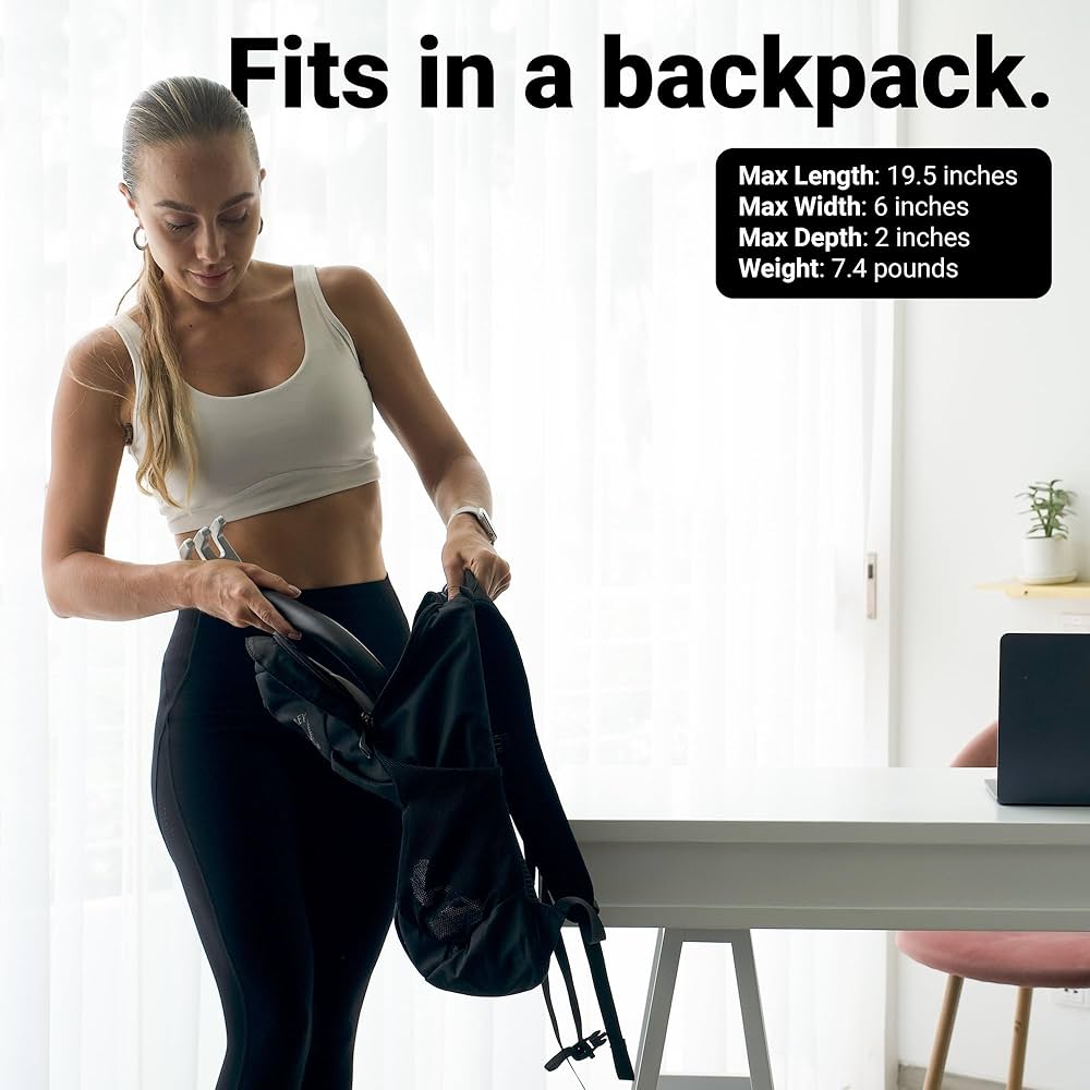 EVO Bow – All in One Portable Home Gym System with Ultra Weighted Push Up Board | Compact Strength Training and Exercise Equipment for Travel, Notched Resistance Bands for Full Body Training | 300lbs