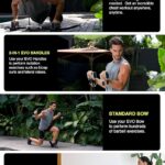 EVO Bow – All in One Portable Home Gym System with Ultra Weighted Push Up Board | Compact Strength Training and Exercise Equipment for Travel, Notched Resistance Bands for Full Body Training | 300lbs