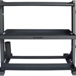 Lifeline Fitness Home Gym 3-Shelf Dumbbell and Kettlebell Storage Rack with Rope and Band Hook – Holds up to 440 LBS – Robust Gym Equipment Storage Solution