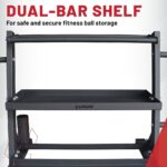 Lifeline Fitness Home Gym 3-Shelf Dumbbell and Kettlebell Storage Rack with Rope and Band Hook – Holds up to 440 LBS – Robust Gym Equipment Storage Solution