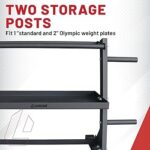 Lifeline Fitness Home Gym 3-Shelf Dumbbell and Kettlebell Storage Rack with Rope and Band Hook – Holds up to 440 LBS – Robust Gym Equipment Storage Solution