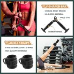 Solid Cable Machine Attachment, Cable Attachments for Gym, Gym Cable Attachments, Cable Machine Attachments Set