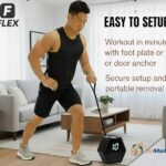 In Motion FLEX Smart Home Gym Fitness Resistance Band | Portable Electronic Cable Machine Adjustable Resistance 5–66LB | Door Anchor, USB Rechargeable Pocket Gym for Full Body Workout & Travel Fitness