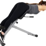 Sunny Health & Fitness Foldable Hyperextension Roman Chair w/Back Extension, Home Gym Sit Up Bench for Glute & Ab Workouts, Optional Adjustment Incline & Multi-Function Heavy-Duty Exercise Equipment