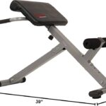 Sunny Health & Fitness Foldable Hyperextension Roman Chair w/Back Extension, Home Gym Sit Up Bench for Glute & Ab Workouts, Optional Adjustment Incline & Multi-Function Heavy-Duty Exercise Equipment