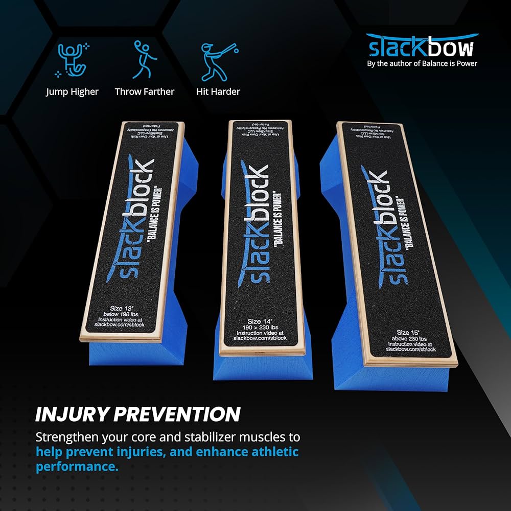 SlackBow SlackBlock Athletic Balance Trainer – Improve Balance, Stability, and Athletic Performance – Condition Your Body and Prevent Injury – Compact and Portable