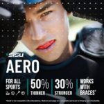 SISU Aero Medium Mouthguard, Charcoal Black – 30% Stronger Protection for Lacrosse, Football, Hockey, Roller Derby, Team Sports – Remoldable Up to 20 Times – Ultra Slim – Works for Braces – Non Toxic