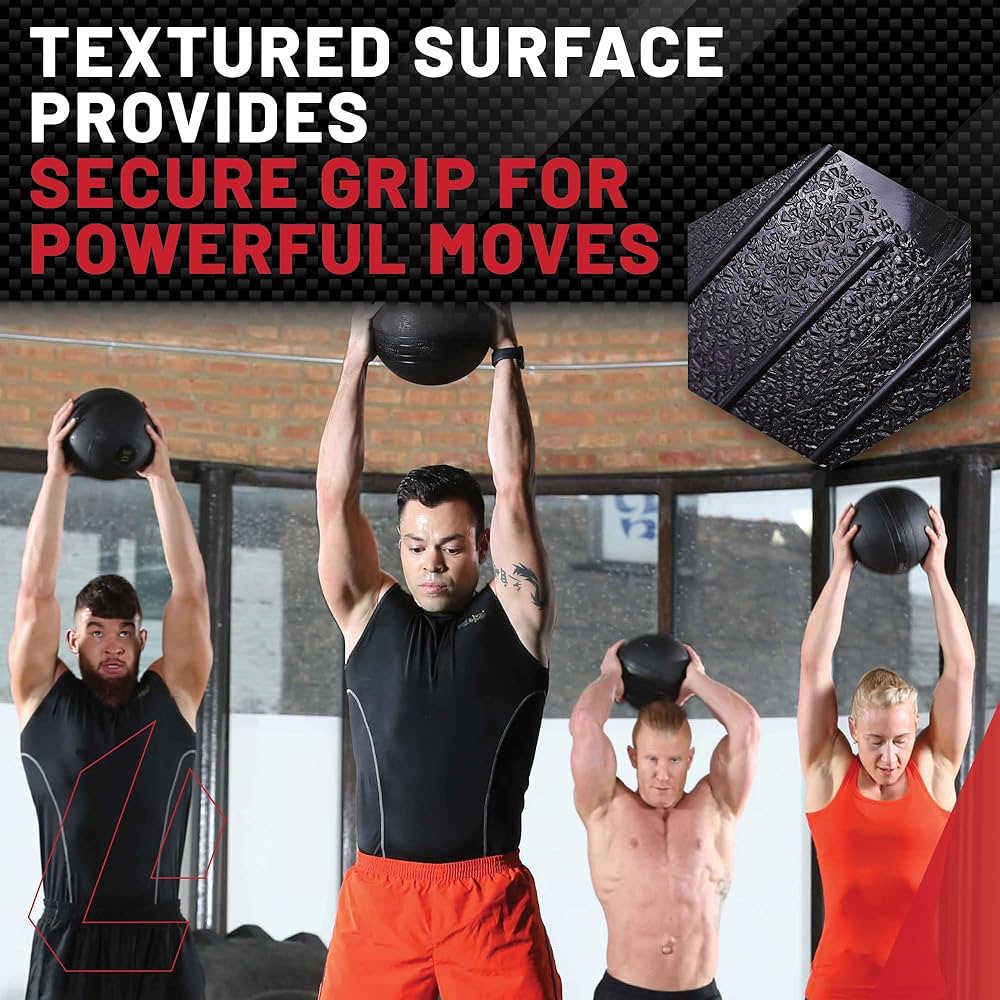 Lifeline Fitness Weighted Slam Ball – Easy to Grip Slam Ball for Home Gym and HIIT Workouts