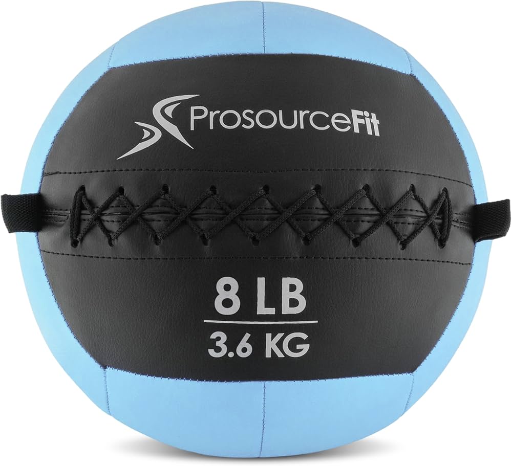 ProSource Soft Medicine Balls for CrossFit Wall Ball and Full Body Dynamic Exercises, Color-Coded Weights: 6, 8, 10, 14, 20, 25 lb.