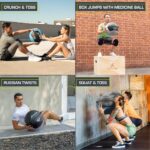 ProSource Soft Medicine Balls for CrossFit Wall Ball and Full Body Dynamic Exercises, Color-Coded Weights: 6, 8, 10, 14, 20, 25 lb.