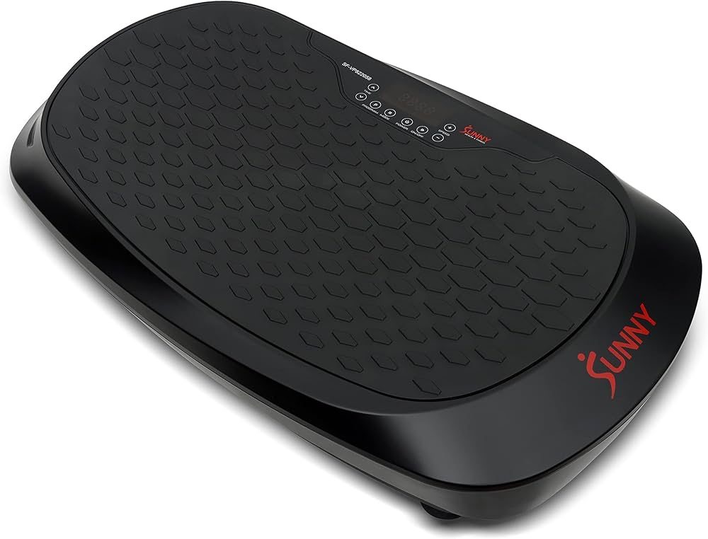 Sunny Health & Fitness Fitboard Vibration Platform Exercise Machine with Multiple Speed Settings and Vibration Modes for Multipurpose Workouts
