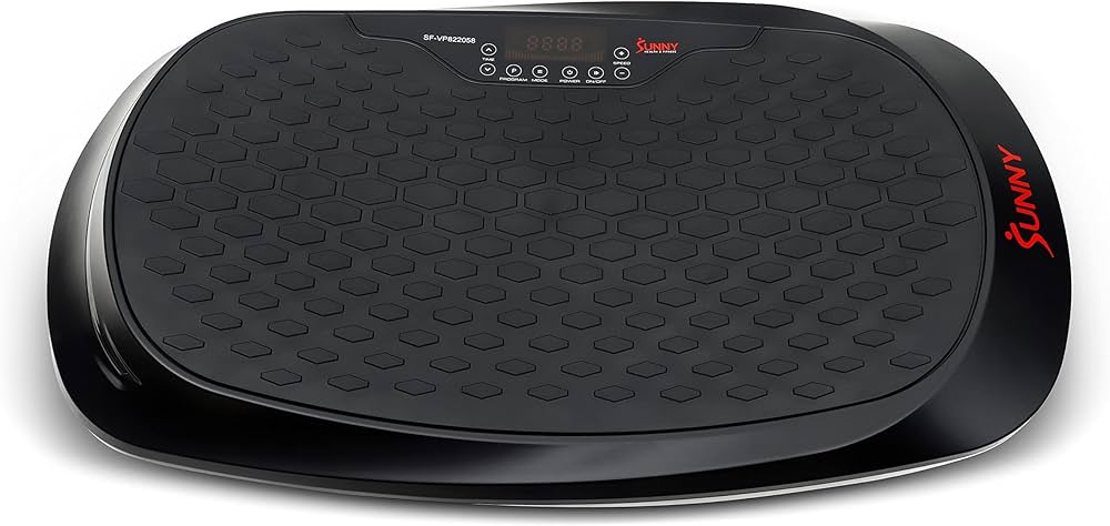 Sunny Health & Fitness Fitboard Vibration Platform Exercise Machine with Multiple Speed Settings and Vibration Modes for Multipurpose Workouts