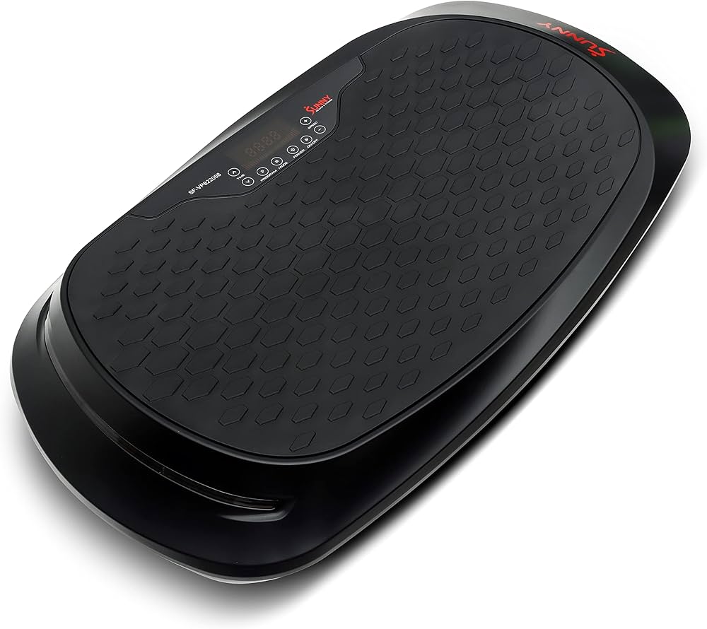 Sunny Health & Fitness Fitboard Vibration Platform Exercise Machine with Multiple Speed Settings and Vibration Modes for Multipurpose Workouts