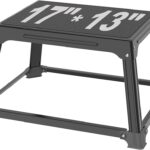 GanFindX Metal Plyometric Jumping Box 12 Inch with 17 * 13 Inch Surface Steel Plyo Box Home Gym Jump Trainer for Fitness Exercise Agility Stamina Conditioning Strength Training