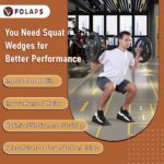 Squat Wedge with Step-by-Step Guide: 15-Degree Non-Slip Blocks for Deep Squats Lower Body Exercises – Improve Strength Ankle & Knees Mobility for Fitness Enthusiasts Athletes