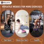 Squat Wedge with Step-by-Step Guide: 15-Degree Non-Slip Blocks for Deep Squats Lower Body Exercises – Improve Strength Ankle & Knees Mobility for Fitness Enthusiasts Athletes