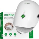 Medisana Hand Massager with Heat and Compression, Cordless Hand Massager for Arthritis and Carpal Tunnel Relief, Knuckle Stretching Massage, Christmas Gifts for Men Women Dad Mom-Bright White