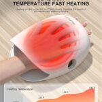 Medisana Hand Massager with Heat and Compression, Cordless Hand Massager for Arthritis and Carpal Tunnel Relief, Knuckle Stretching Massage, Christmas Gifts for Men Women Dad Mom-Bright White