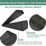 Slant Board Squat Wedge for Calf Stretching，3 Pcs 12″ x 6.3″ Foot Stretcher Balance Board for Plantar Fasciitis, Adjustable Foam Slant Board Wedge Great for Exercises