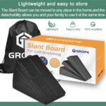 Slant Board Squat Wedge for Calf Stretching，3 Pcs 12″ x 6.3″ Foot Stretcher Balance Board for Plantar Fasciitis, Adjustable Foam Slant Board Wedge Great for Exercises