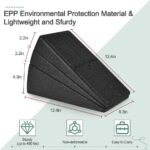 Slant Board Squat Wedge for Calf Stretching，3 Pcs 12″ x 6.3″ Foot Stretcher Balance Board for Plantar Fasciitis, Adjustable Foam Slant Board Wedge Great for Exercises