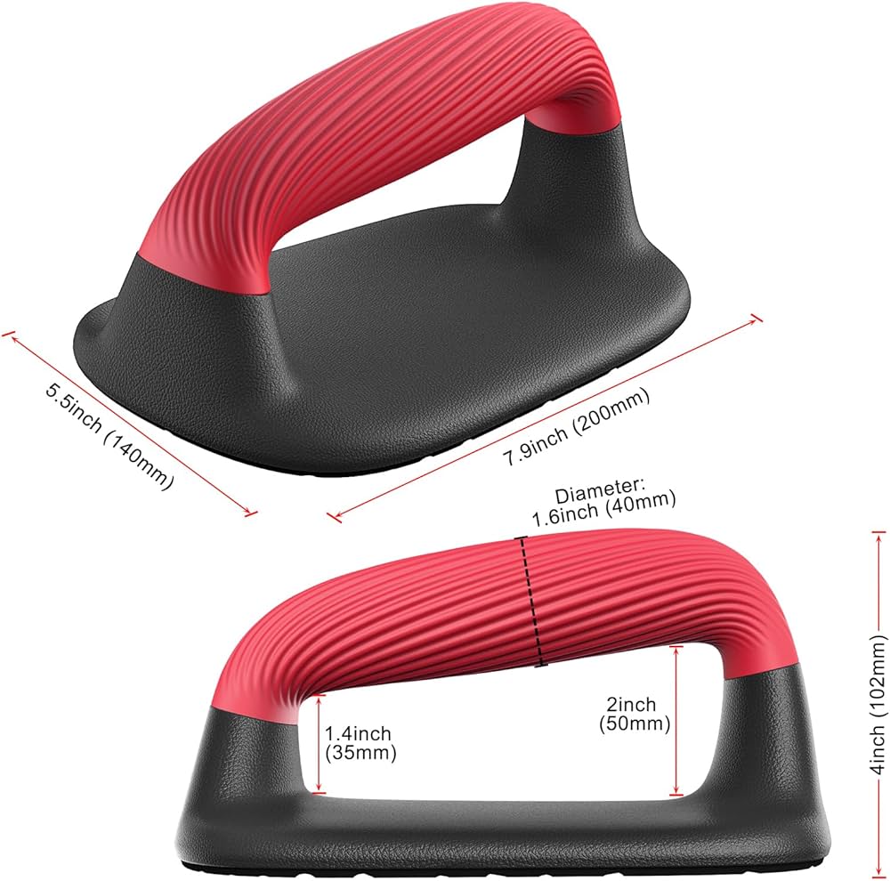 Kipika Push Up Bars, Pushup Stands, Anti-Slip Soft Plastic Push Up Handles, Bottom Anti-Slip Pad, Strength Training Equipment, Perfect for Floor Workout Exercise