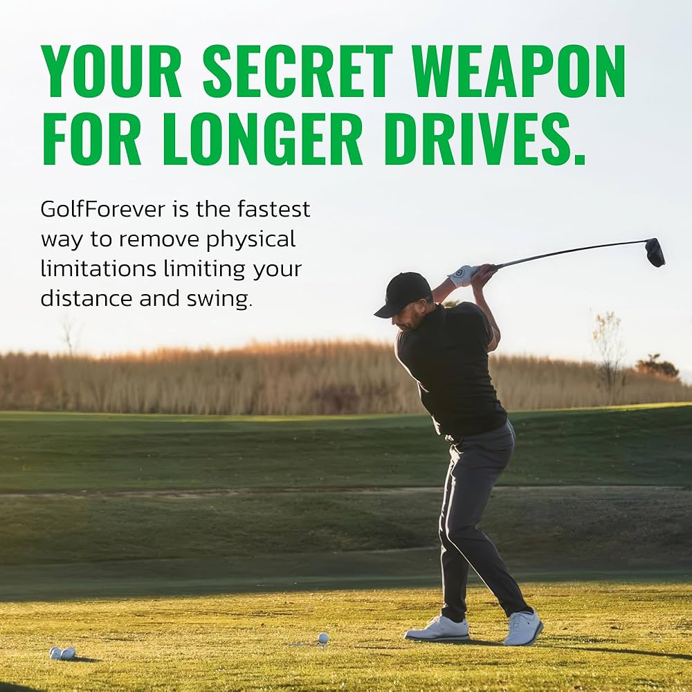 GolfForever Resistance Bands + 3-Month App Membership – Golf Exercise & Pain Relief Video Routines – Improve Flexibility, Gain Distance, Reduce Golf-Related Pain