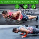 SELEWARE Wood push up bars Parallettes bars Anti-slip Handstand Bars for Calisthenics, Fitness, Floor workouts Solid Wood with Sturdy Metal Bracket, Support 600 lbs