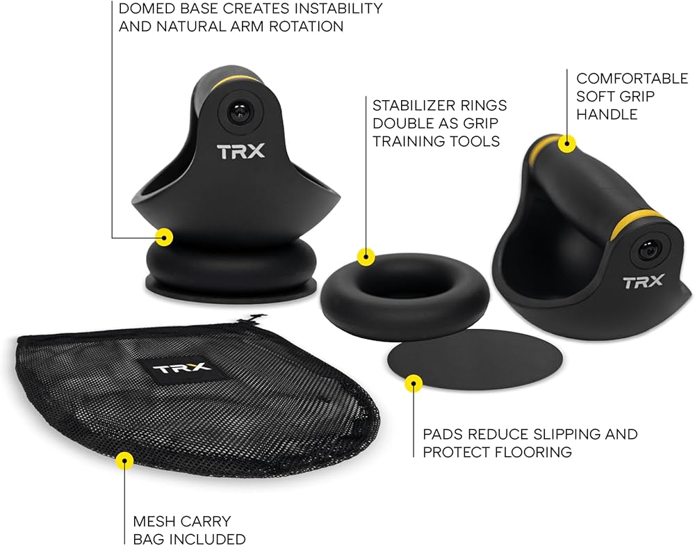 TRX Push-It – Push-up Handles for Strength Training, Home Gym Workouts, Core & Upper Body Exercise Equipment, Ergonomic Push-Up Stands for Chest, Arms & Abs Training