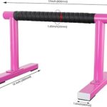 Strength Training Parallettes I-Sit Push Up Bars, Pushup Handles Calisthenics Equipment for Home Workout, Anti-slip Gymnastics Bars, Handstand & Dip Bar for Outdoor Exercise