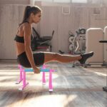 Strength Training Parallettes I-Sit Push Up Bars, Pushup Handles Calisthenics Equipment for Home Workout, Anti-slip Gymnastics Bars, Handstand & Dip Bar for Outdoor Exercise