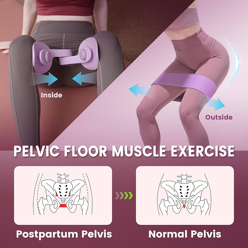 35LB Fixed-Resistance Inner Thigh Exerciser + 39LB Fabric Resistance Band | Balanced Center-of-Gravity Hip & Leg Trainer Kit for Men & Women | Portable Home Gym Lower Body Workout Equipment