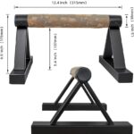 Wooden Calisthenics Parallettes Bars, Push up Handles Floor, Strength Training Pushup Stands, Parallel Handstand Bars for Home Workout Fitness