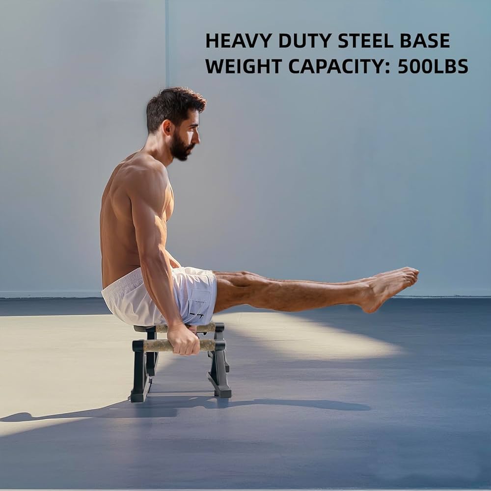 Wooden Calisthenics Parallettes Bars, Push up Handles Floor, Strength Training Pushup Stands, Parallel Handstand Bars for Home Workout Fitness