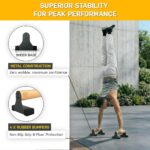 Double Circle Parallettes Push Up Bar with Ergonomic Wooden Handles – Calisthenics Equipment – Non-slip Parallel Bars for Strength Training and Calisthenics – Pushup Handles Parallettes Bars