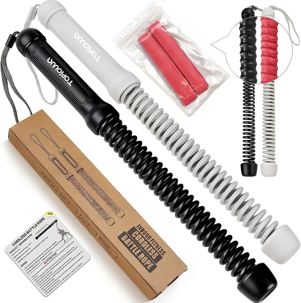 Ropeless Battle Rope – HIIT Weight Training, Multi-functional Home and Travel Exercise Equipment, Unisex Exercise Training Battle Rope Fitness Equipment with Anti-slip Tape