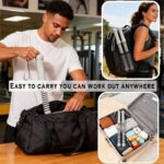 Ropeless Battle Rope – HIIT Weight Training, Multi-functional Home and Travel Exercise Equipment, Unisex Exercise Training Battle Rope Fitness Equipment with Anti-slip Tape