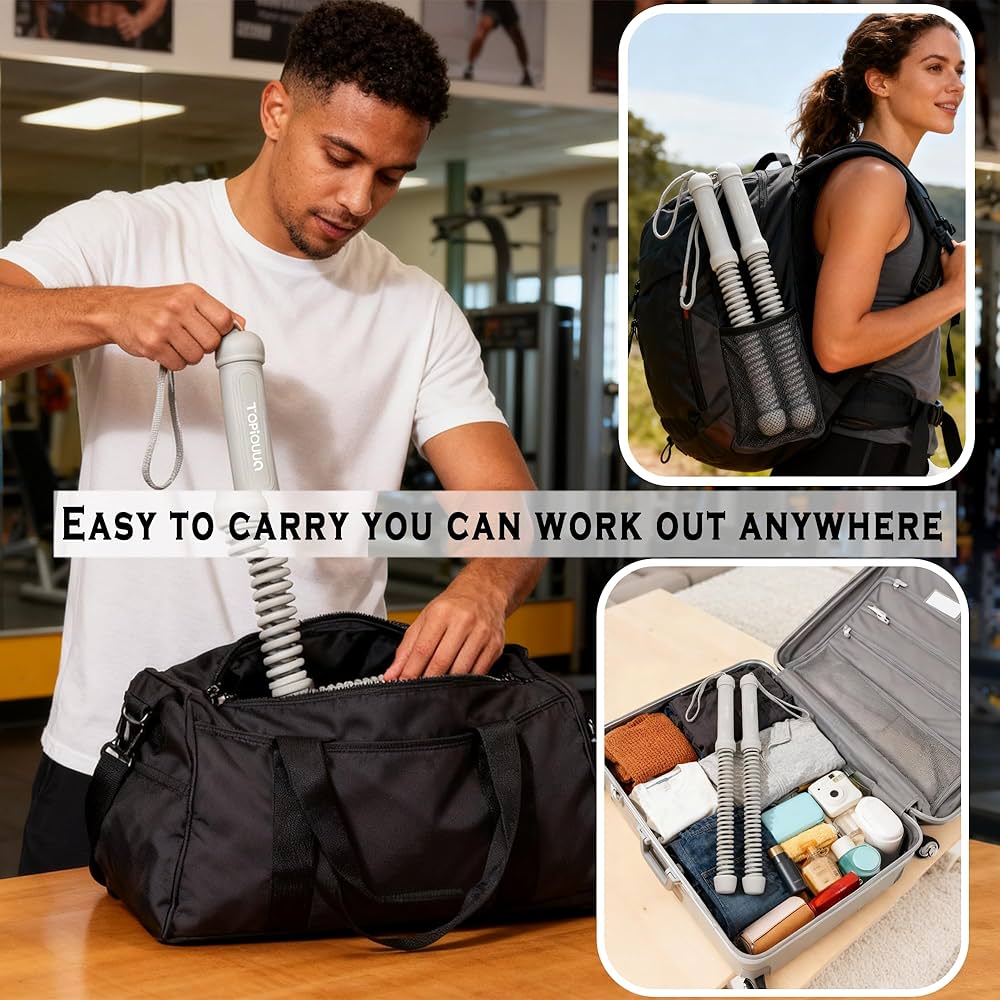 Ropeless Battle Rope – HIIT Weight Training, Multi-functional Home and Travel Exercise Equipment, Unisex Exercise Training Battle Rope Fitness Equipment with Anti-slip Tape