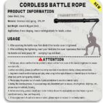 Ropeless Battle Rope – HIIT Weight Training, Multi-functional Home and Travel Exercise Equipment, Unisex Exercise Training Battle Rope Fitness Equipment with Anti-slip Tape