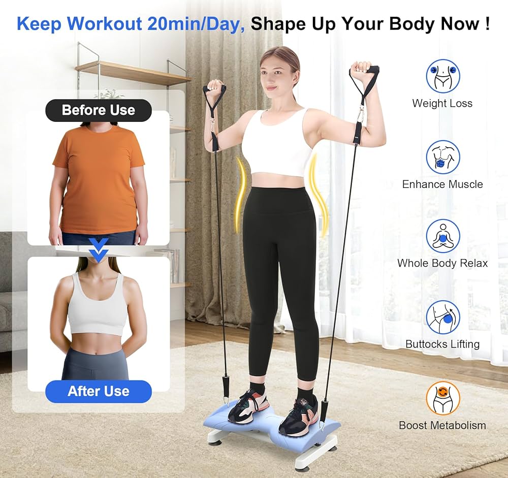 KESHWELL Ab Machine,Waist Twist Machine Exercise,Waist Trainer For Women,Noiseless Ab Exercise Twist Board For Weight Loss&Waist Slim,330 Lbs Capacity At Home Workout Equipment.